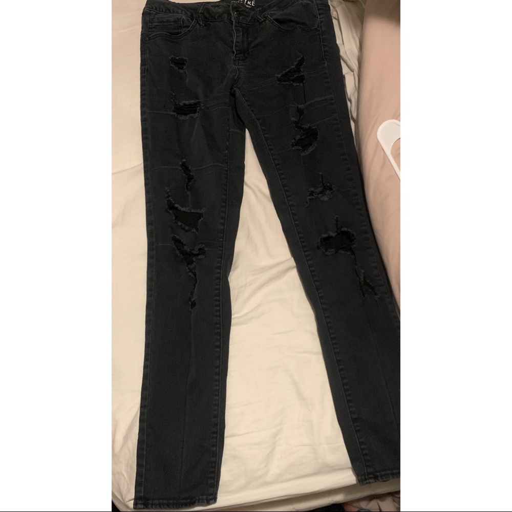 black holey jeans